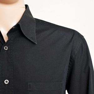 Prada LS Black Button Down Large